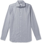 Loro Piana - Slim-Fit Prince Of Wales Checked Brushed-Cotton Shirt - Blue