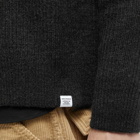 Norse Projects Men's Hagen Cotton Full Zip Knit in Charcoal Melange