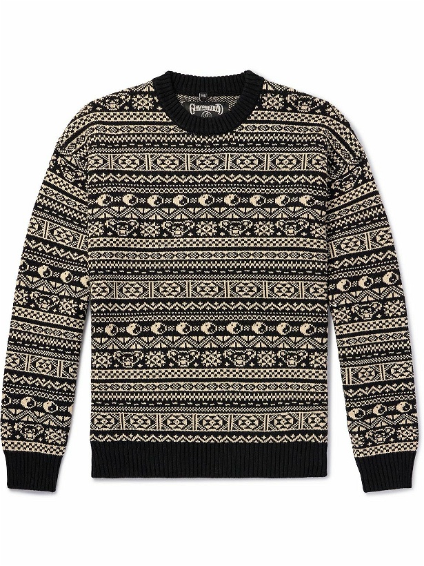 Photo: Schott - Grateful Dead Intarsia Cotton Sweater - Black