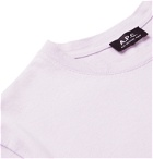 A.P.C. - Raymond Logo-Embroidered Cotton-Jersey T-Shirt - Purple