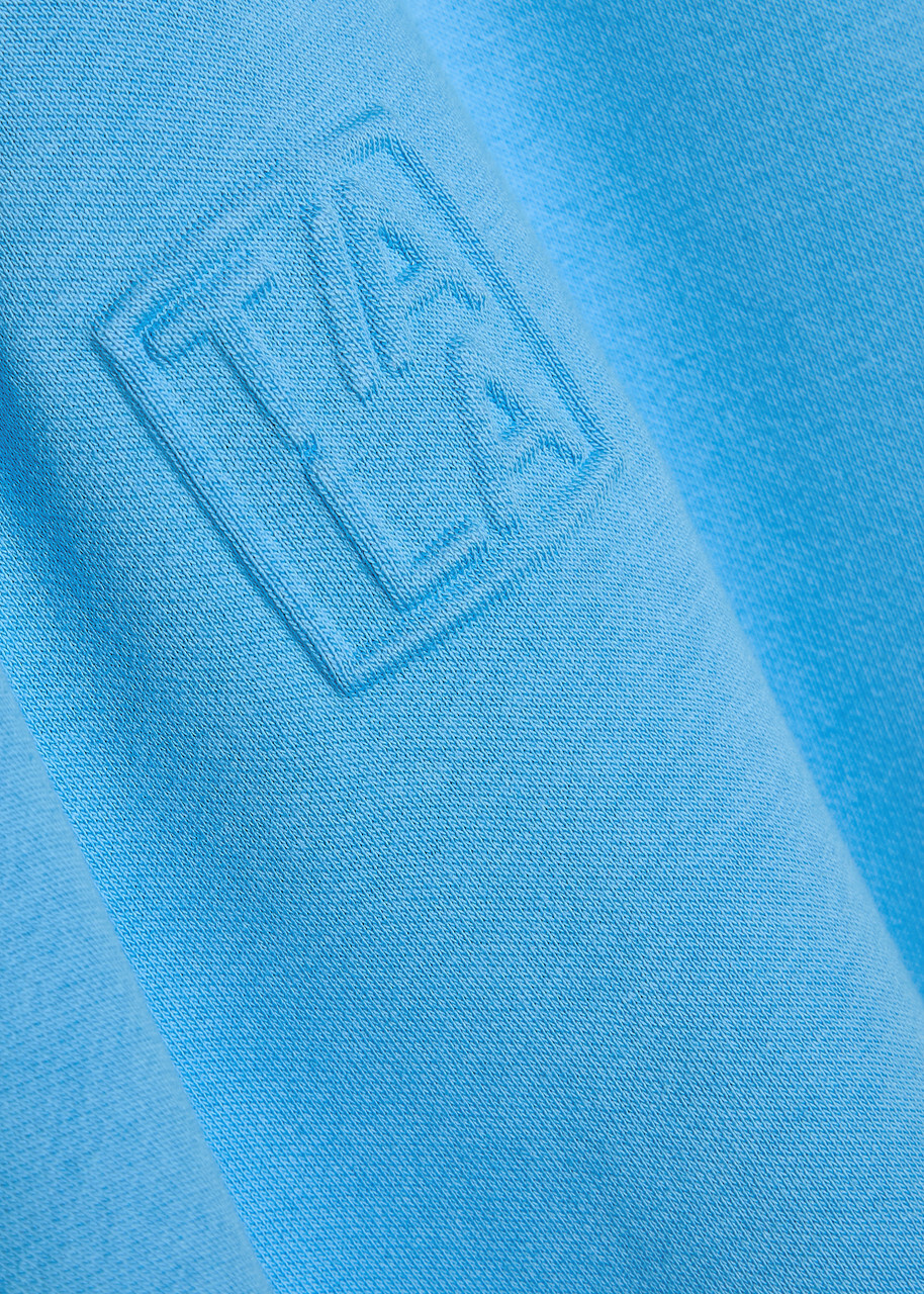 Tala Logo-embossed Cotton-blend Sweatshirt Blue