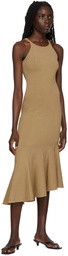 DEVEAUX NEW YORK Khaki Charlize Midi Dress