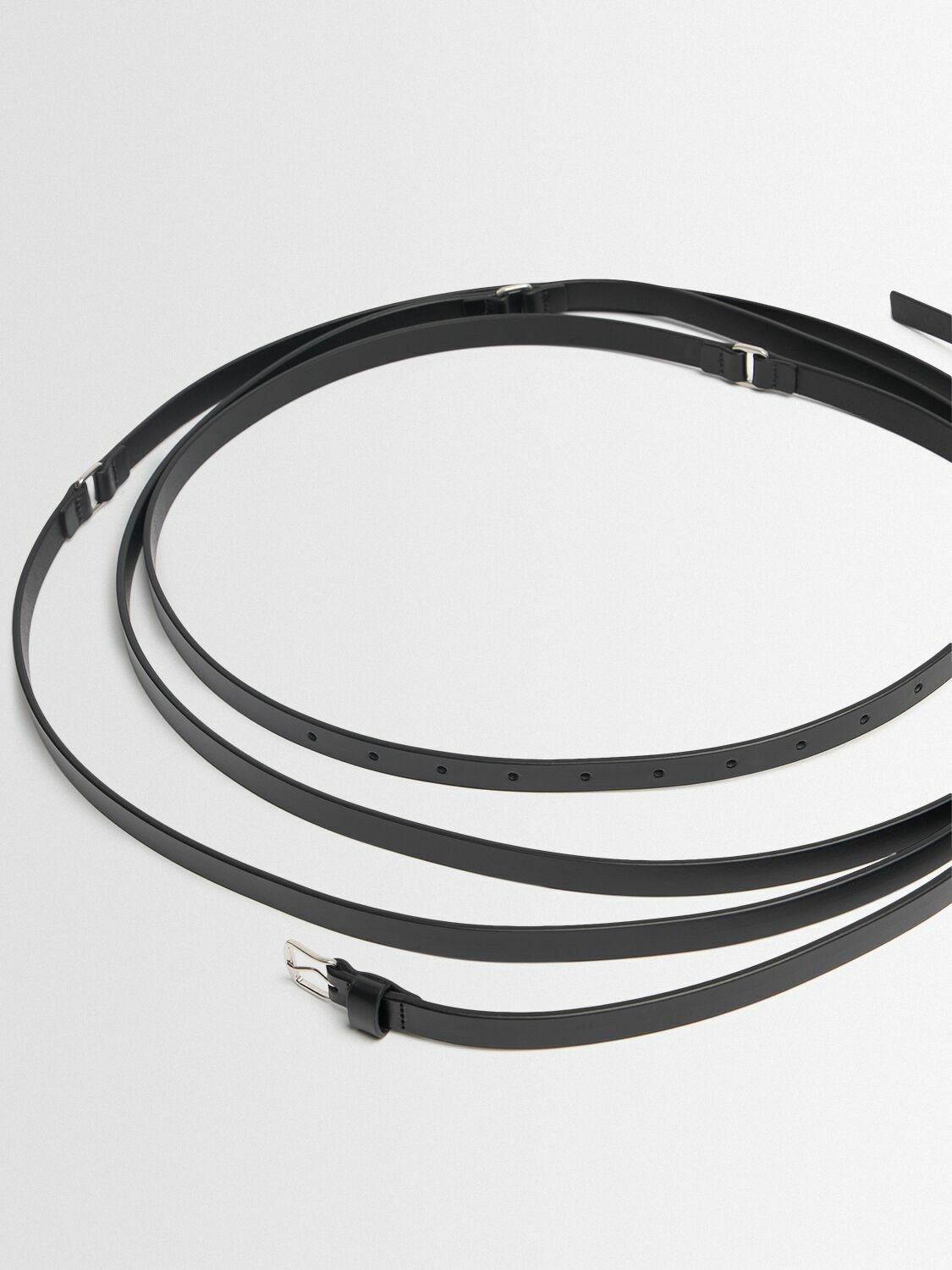 ANN DEMEULEMEESTER 15mm Kepa Triple-wrap Leather Belt Ann