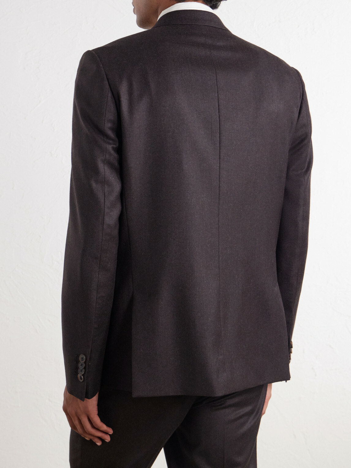 Paul Smith - Wool and Cashmere-Blend Flannel Suit Jacket - Brown