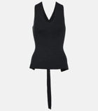 Joseph Sleeveless ribbed-knit top