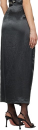 Nanushka Gray Grisel Maxi Skirt