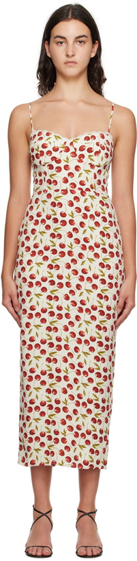 Photo: Reformation Off-White Pennington Midi Dress