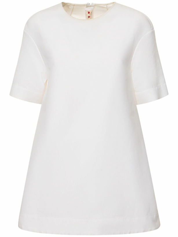 Photo: MARNI - Cotton Cady Short Sleeve Mini Dress
