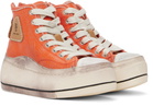 R13 Orange Kurt High Top Sneakers