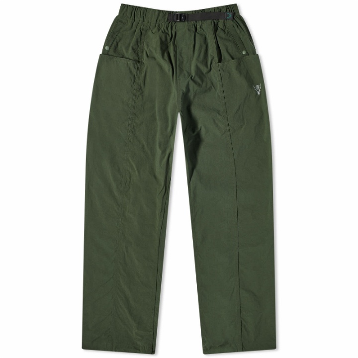 Photo: South2 West8 Men's Belted C.S. Nylon Trousers in Green