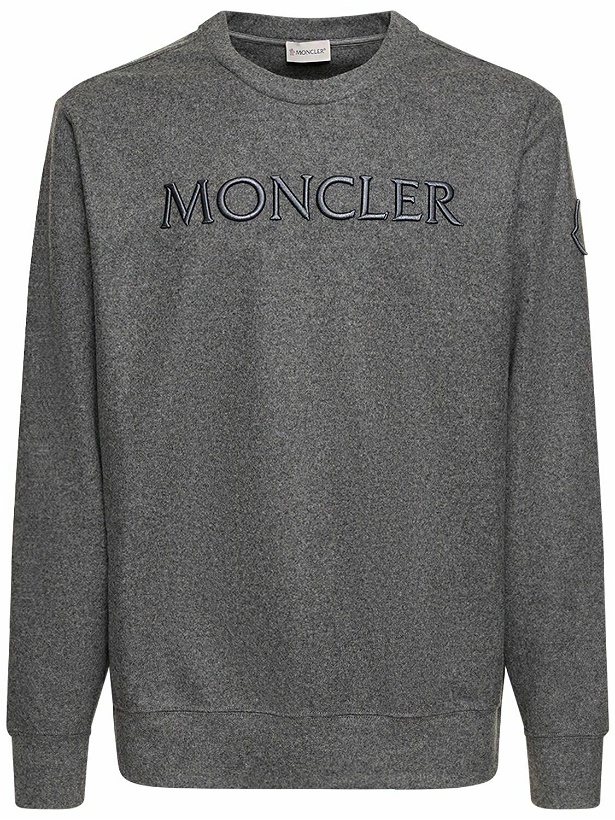 Photo: MONCLER - Logo Wool Blend Sweatshirt
