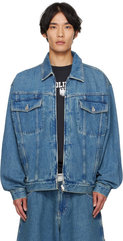 Photo: VETEMENTS Blue Hip-Hop Denim Jacket
