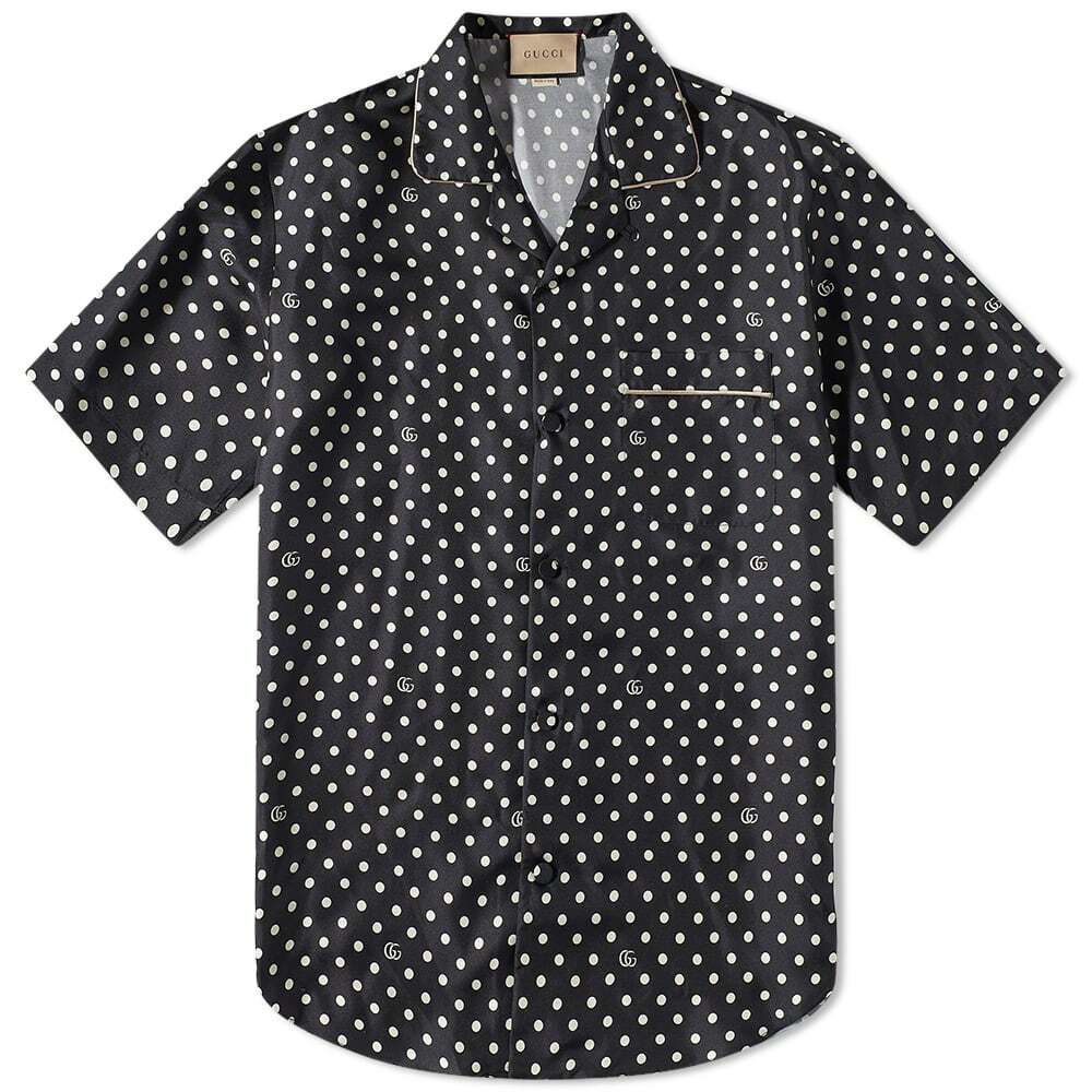 Gucci Men's Patterned Vacation Shirt in Black Gucci