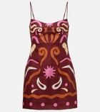 Cala de la Cruz Lucca printed linen minidress