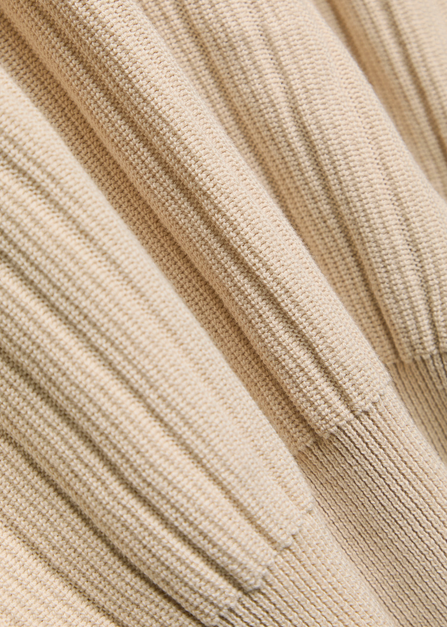 Lardini Ribbed Fine-knit Cotton Jumper Ecru