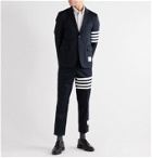 Thom Browne - Slim-Fit Tapered Striped Cotton-Twill Chinos - Blue