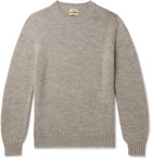 DE BONNE FACTURE - Mélange Alpaca and Wool-Blend Sweater - Gray