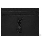 SAINT LAURENT - Pebble-Grain Leather Cardholder - Black