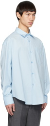 AMI Paris Blue Boxy-Fit Shirt