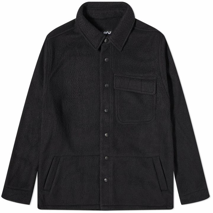 Photo: KAVU Men's Shuksan Pile Fleece Overshirt in Black