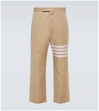 Thom Browne 4-Bar cropped cotton straight pants