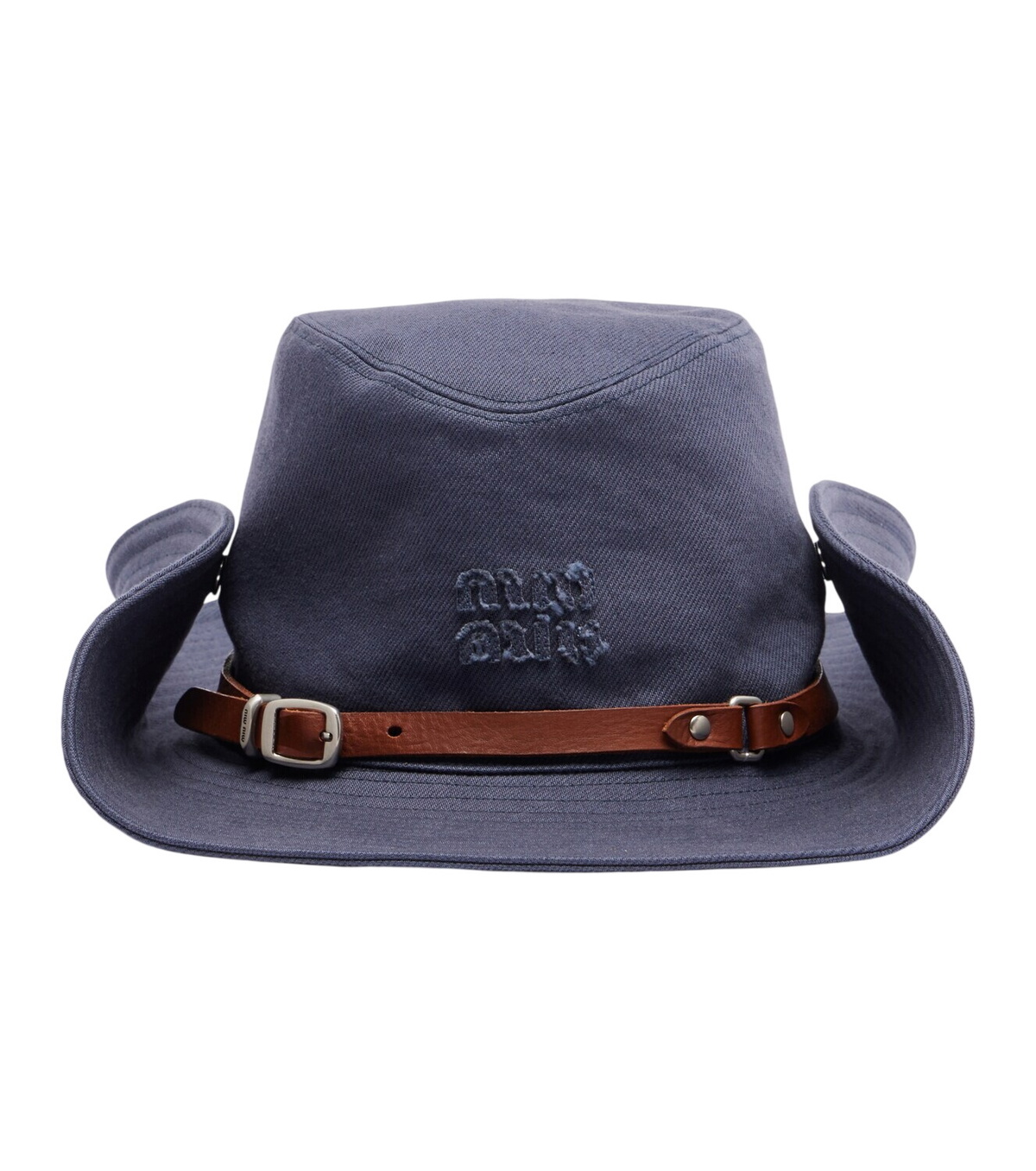 Miu Miu Black Shiny Nappa Cap Miu Miu