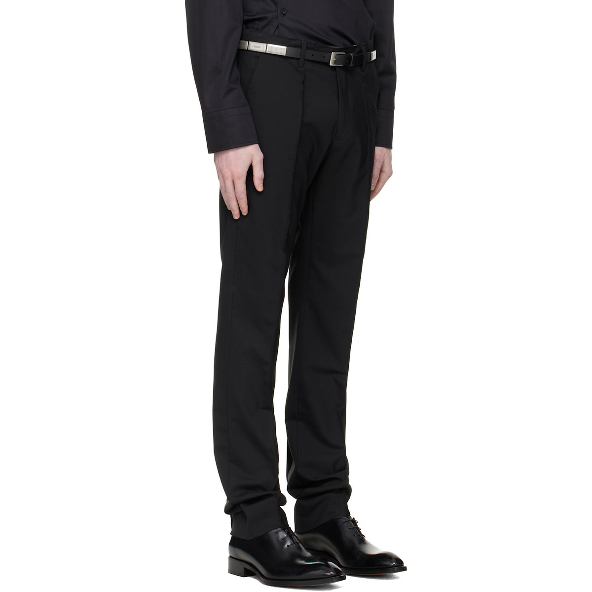 HODAKOVA Black Horse Hair Suit Trousers