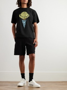 ICECREAM - Printed Cotton-Jersey T-Shirt - Black