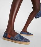 Etro Jacquard denim espadrilles