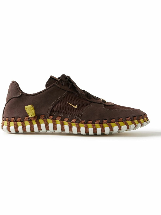 Photo: Nike - Jacquemus J Force 1 Low LX SP Suede and Embellished Mesh Sneakers - Brown