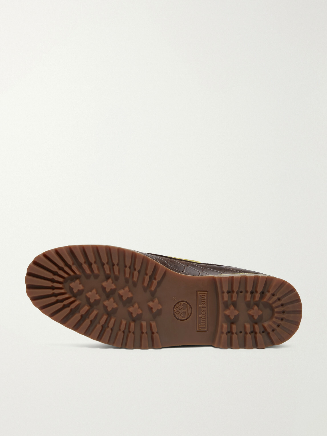 Timberland - Jacquemus Croc-Effect Leather Boat Shoes - Brown