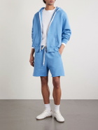 Les Tien - Garment-Dyed Fleece-Back Cotton-Jersey Drawstring Shorts - Blue