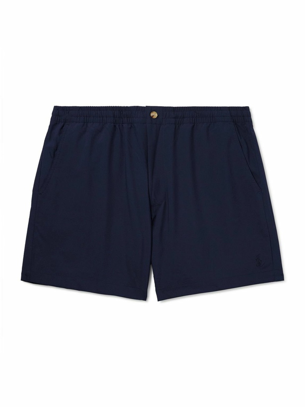 Photo: Polo Ralph Lauren - Prepster Straight-Leg Mid-Length Recycled Swim Shorts - Blue