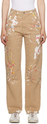 Martine Rose Beige Painter Trousers