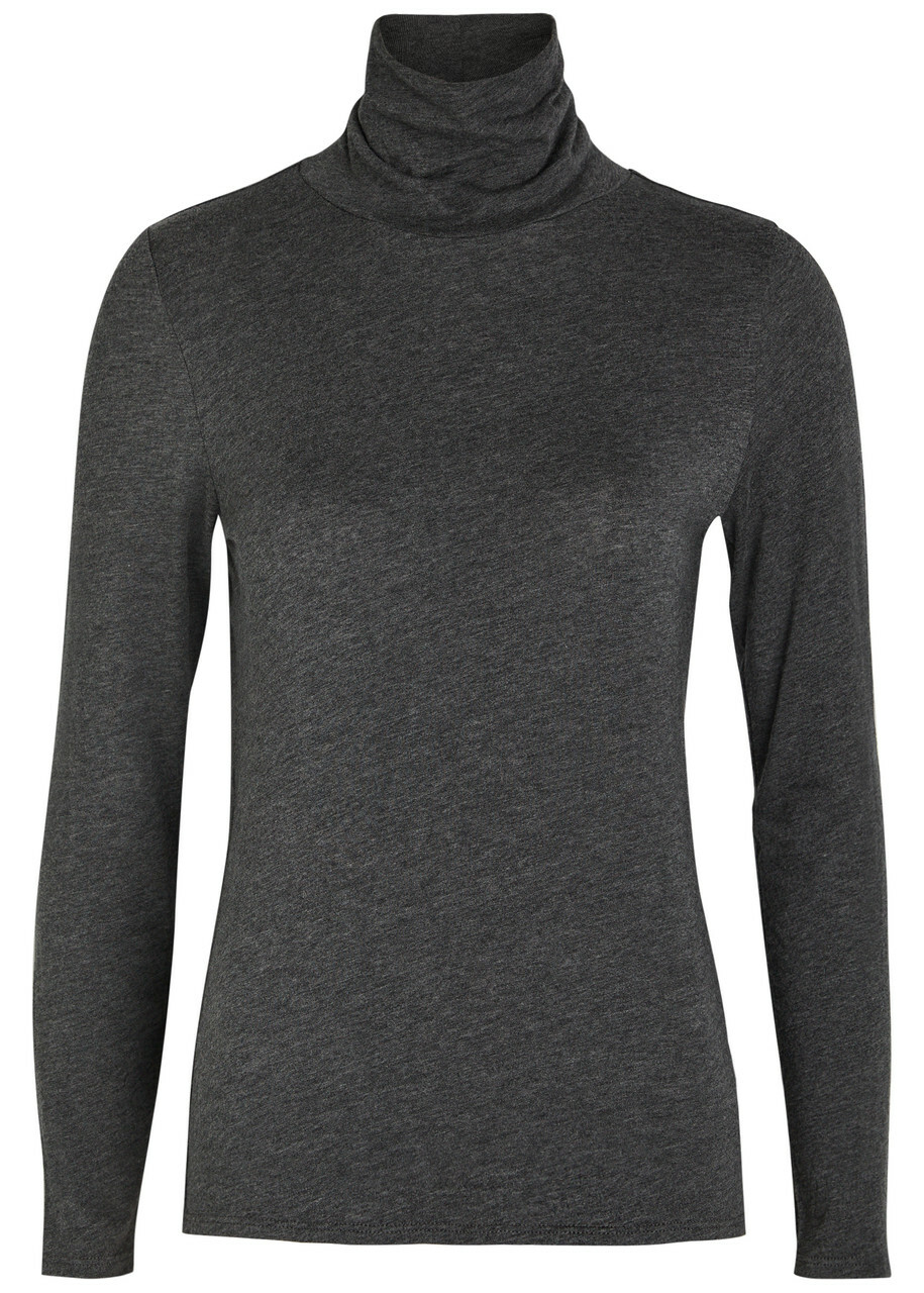 Eileen Fisher Turtle-neck Jersey top Charcoal