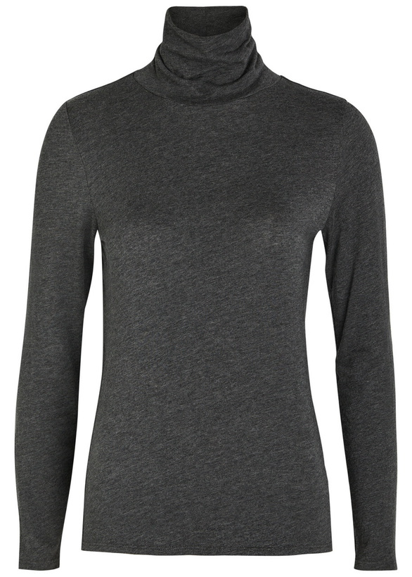 Photo: Eileen Fisher Turtle-neck Jersey top Charcoal
