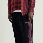 Needles Men's Velour Narrow Track Pants in Navy