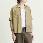 Corridor Men's Patchwork Short Sleeve Shirt in Natural