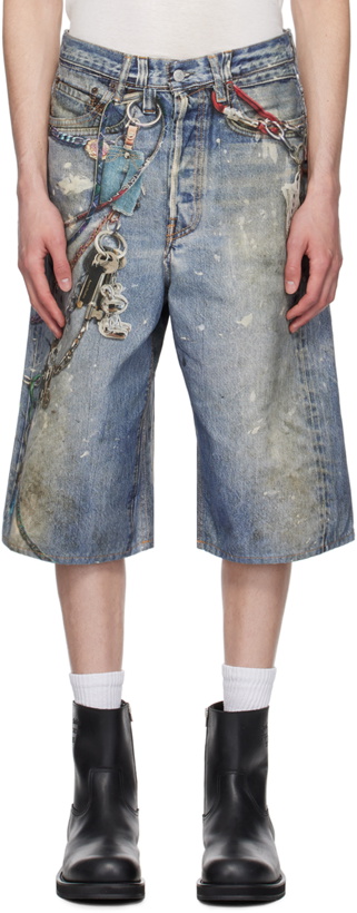 Photo: Acne Studios Blue Loose-Fit Shorts