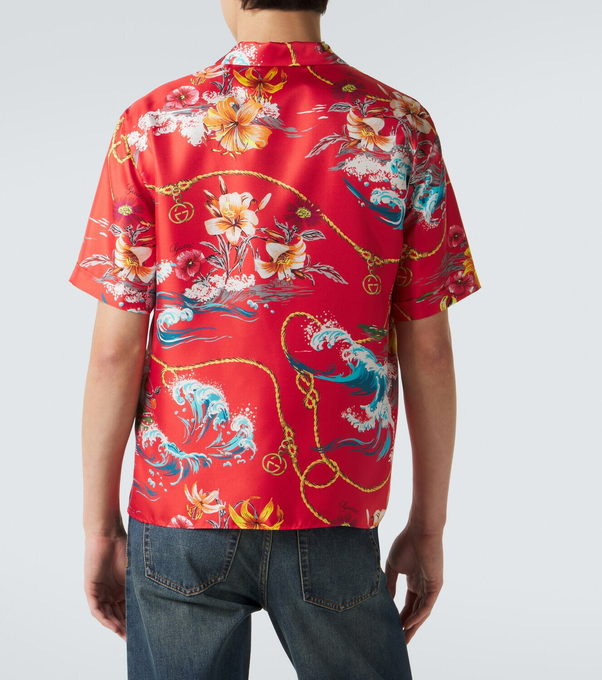 Gucci Floral silk twill bowling shirt