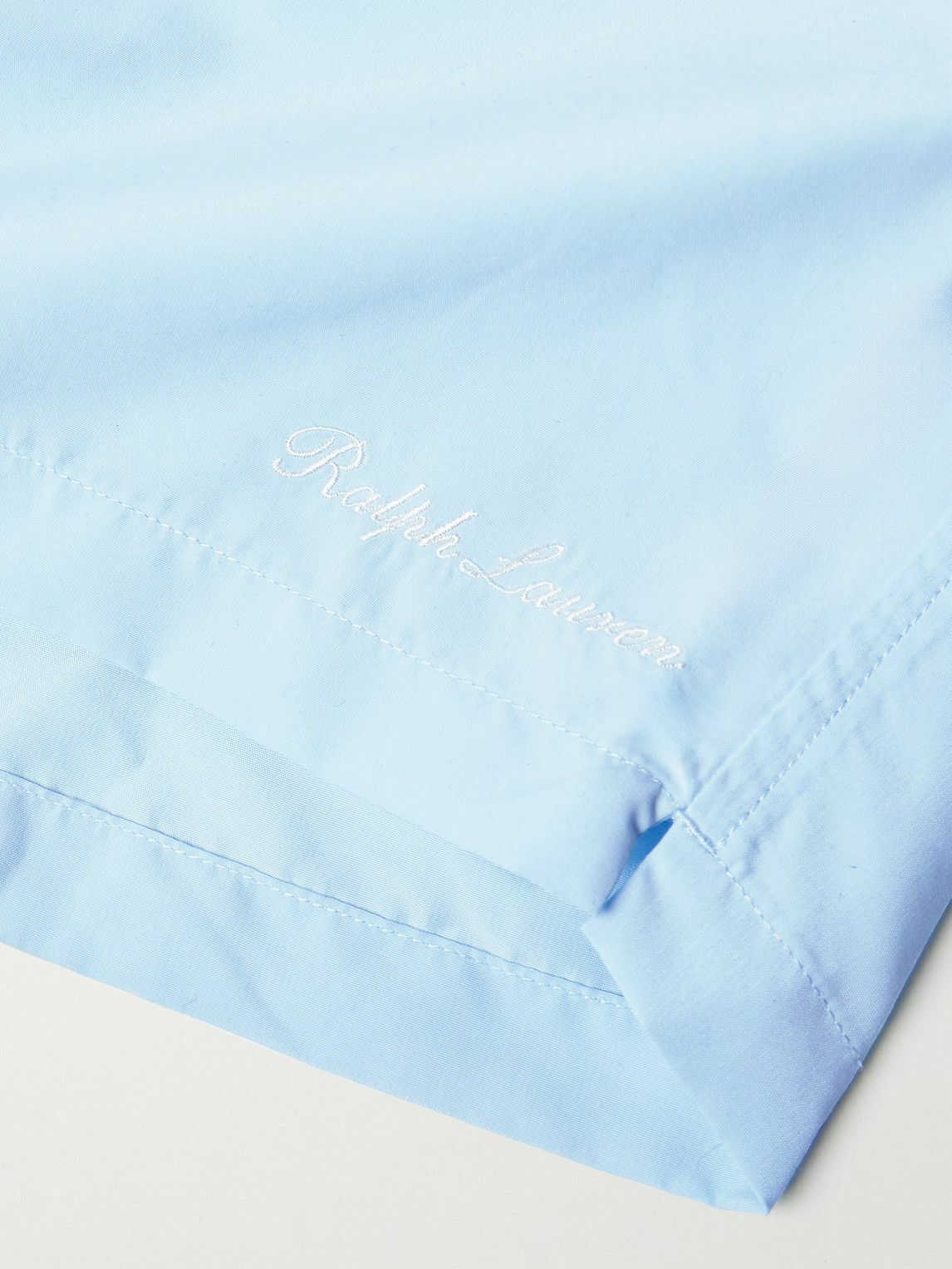 Ralph Lauren Purple label - Straight-Leg Mid-Length Logo-Embroidered Swim Shorts - Blue