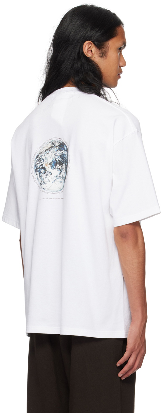 meanswhile White Whole Earth T-Shirt