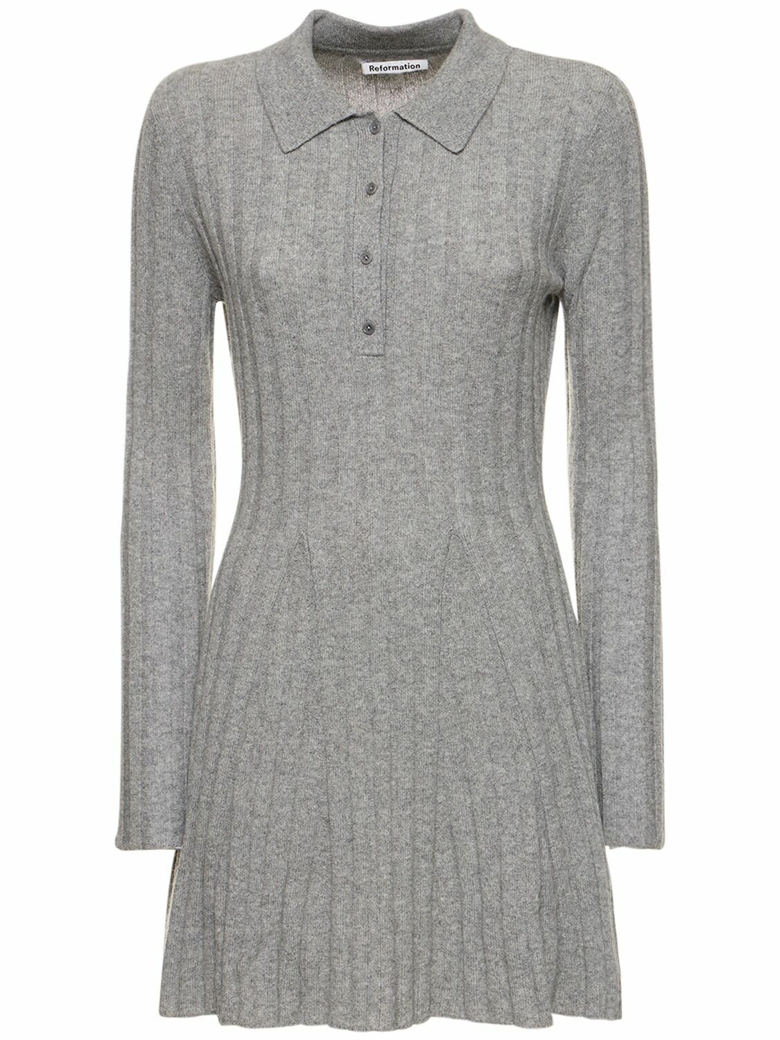 Photo: REFORMATION - Walsh Collared Cashmere Mini Dress