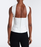 Roland Mouret Scarf-detail crêpe corset top