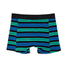 Boss Two-Pack Black and Blue Stripe Boxer Briefs