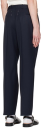 Maison Margiela Navy Pleated Trousers