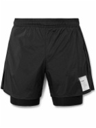 Satisfy - Straight-Leg Layered TechSilk™ Shell and Justice™ Shorts - Black