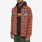 Butter Goods Men's Melody Plaid Zip Overshirt in Burnt Orange/Purple