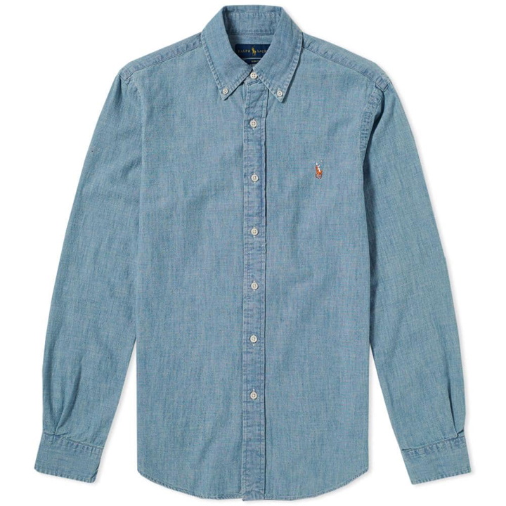 Photo: Polo Ralph Lauren Slim Fit Button Down Chambray Shirt