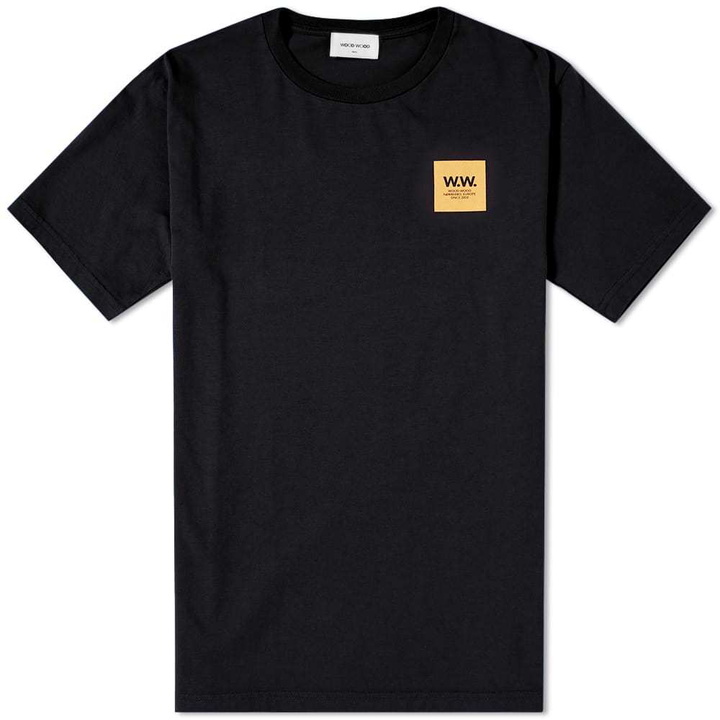 Photo: Wood Wood Chest Logo Sami Tee Black